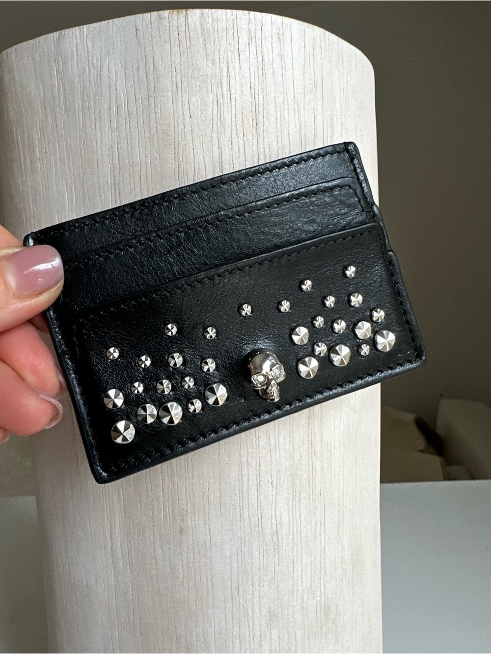 Alexander McQueen Skull Leather Cardholder
